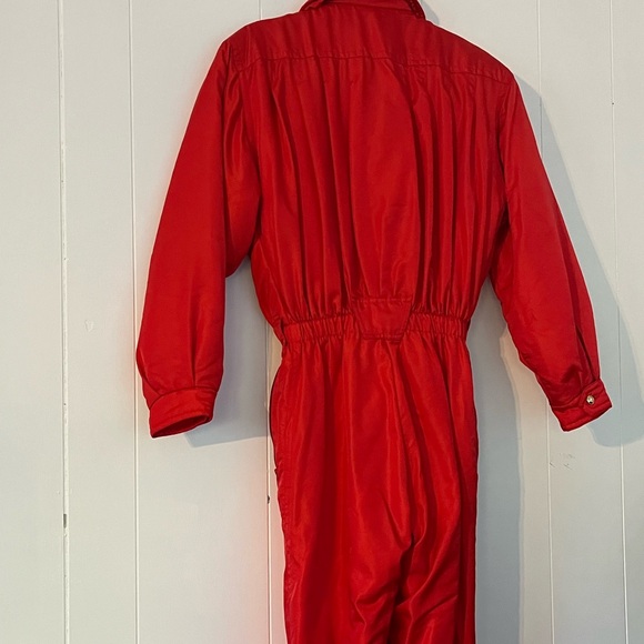 COLMAR Sportswear Red Snowsuit Vintage Made In Italy Size Large USA 8 - Picture 14 of 16